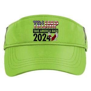 Trump Take America Back 2024 USA Flag Eagle Adult Drive Performance Visor