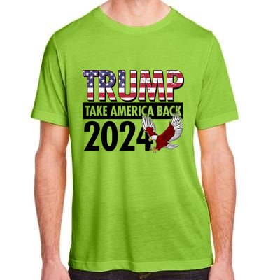 Trump Take America Back 2024 USA Flag Eagle Adult ChromaSoft Performance T-Shirt