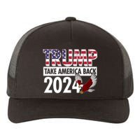 Trump Take America Back 2024 USA Flag Eagle Yupoong Adult 5-Panel Trucker Hat