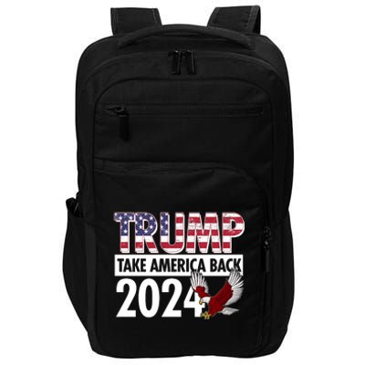 Trump Take America Back 2024 USA Flag Eagle Impact Tech Backpack