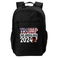 Trump Take America Back 2024 USA Flag Eagle Daily Commute Backpack