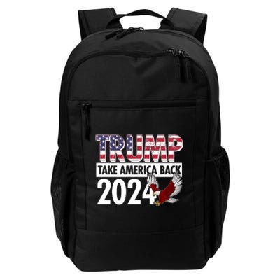 Trump Take America Back 2024 USA Flag Eagle Daily Commute Backpack