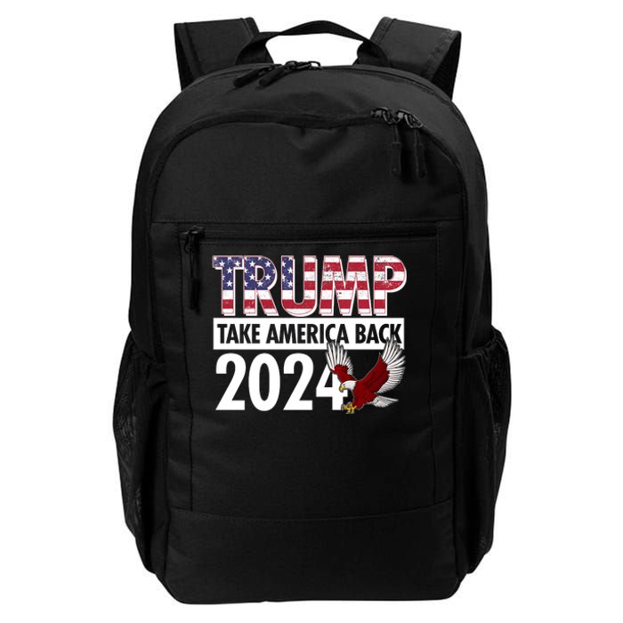 Trump Take America Back 2024 USA Flag Eagle Daily Commute Backpack