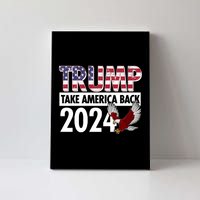 Trump Take America Back 2024 USA Flag Eagle Canvas