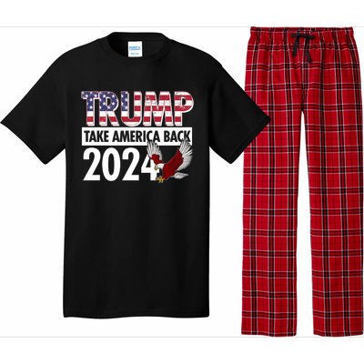 Trump Take America Back 2024 USA Flag Eagle Pajama Set