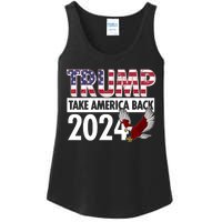 Trump Take America Back 2024 USA Flag Eagle Ladies Essential Tank