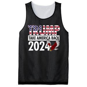 Trump Take America Back 2024 USA Flag Eagle Mesh Reversible Basketball Jersey Tank