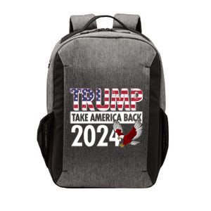 Trump Take America Back 2024 USA Flag Eagle Vector Backpack