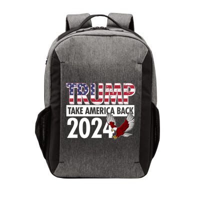 Trump Take America Back 2024 USA Flag Eagle Vector Backpack