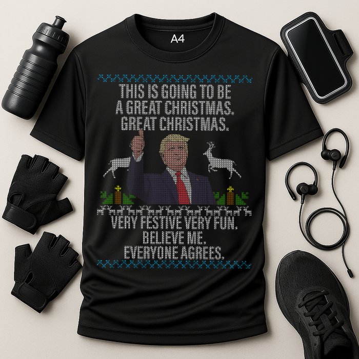 Trump This Is Going To Be A Great Great Christmas Cooling Performance Crew T-Shirt