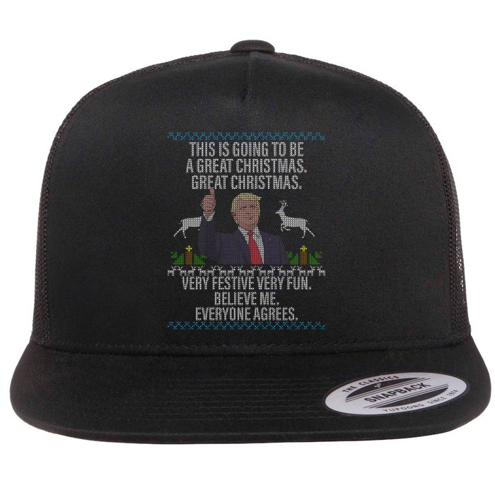 Trump This Is Going To Be A Great Great Christmas Flat Bill Trucker Hat