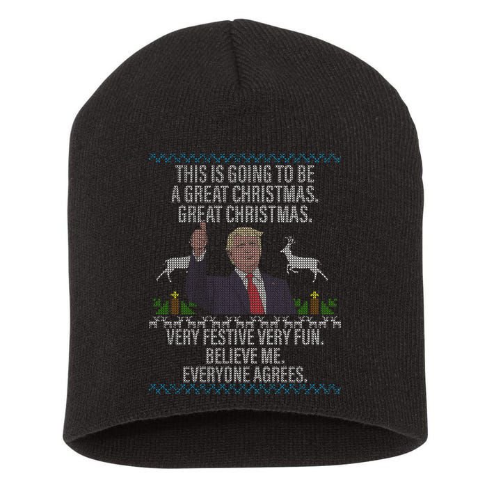 Trump This Is Going To Be A Great Great Christmas Short Acrylic Beanie