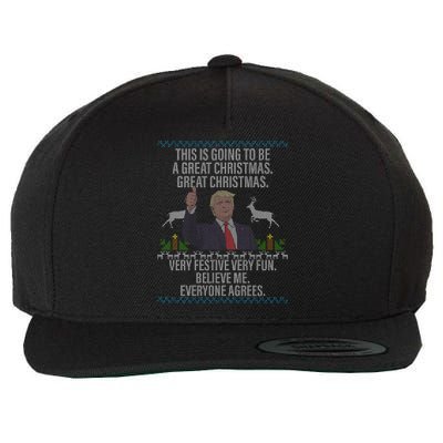 Trump This Is Going To Be A Great Great Christmas Wool Snapback Cap