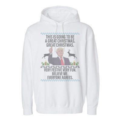 Trump This Is Going To Be A Great Great Christmas Garment-Dyed Fleece Hoodie