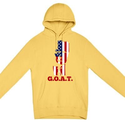 Trump USA Flag GOAT Premium Pullover Hoodie