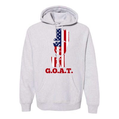 Trump USA Flag GOAT Premium Hoodie