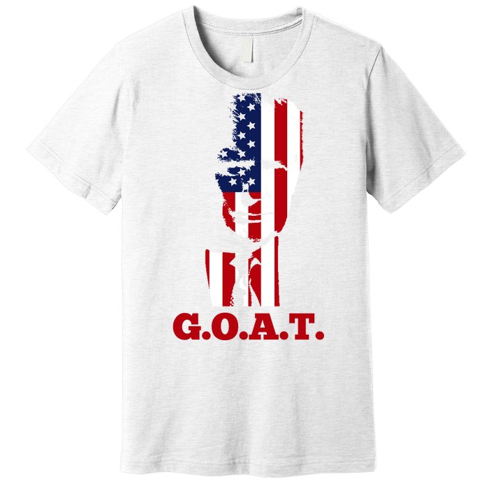 Trump USA Flag GOAT Premium T-Shirt