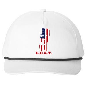 Trump USA Flag GOAT Snapback Five-Panel Rope Hat