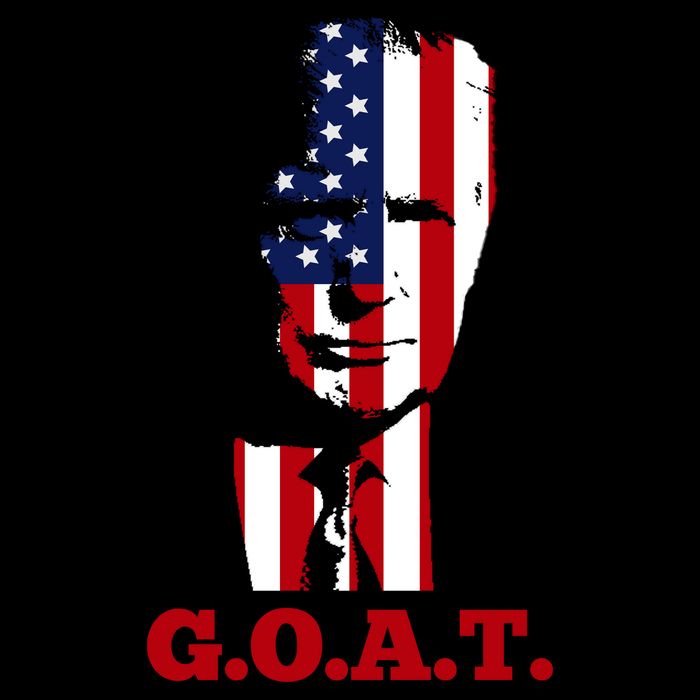 Trump USA Flag GOAT Drawstring Bag