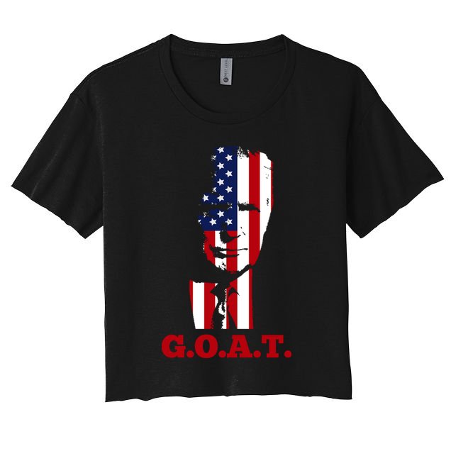 Trump USA Flag GOAT Crop Top