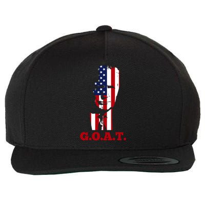 Trump USA Flag GOAT Wool Snapback Cap