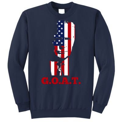 Trump USA Flag GOAT Sweatshirt