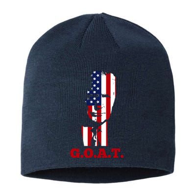 Trump USA Flag GOAT Sustainable Beanie