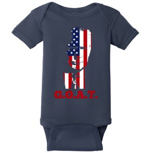 Trump USA Flag GOAT Baby Bodysuit