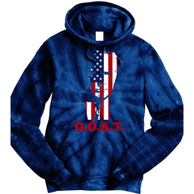 Trump USA Flag GOAT Tie Dye Hoodie