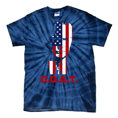 Trump USA Flag GOAT Tie-Dye T-Shirt