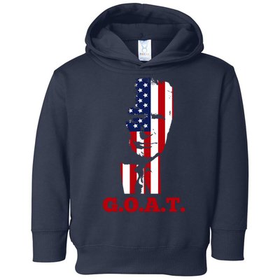 Trump USA Flag GOAT Toddler Hoodie