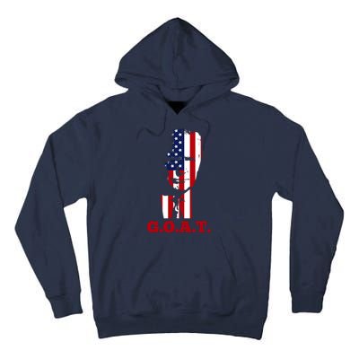 Trump USA Flag GOAT Tall Hoodie