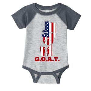 Trump USA Flag GOAT Infant Baby Jersey Bodysuit