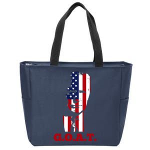 Trump USA Flag GOAT Zip Tote Bag