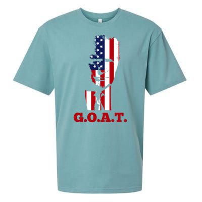 Trump USA Flag GOAT Sueded Cloud Jersey T-Shirt