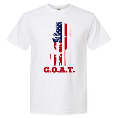 Trump USA Flag GOAT Garment-Dyed Heavyweight T-Shirt