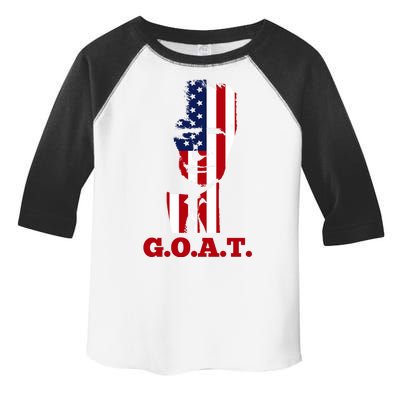 Trump USA Flag GOAT Toddler Fine Jersey T-Shirt