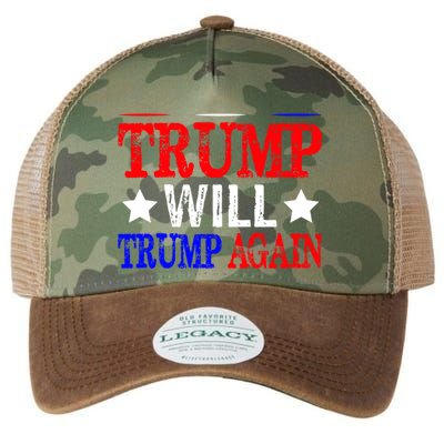 Trump Will Trump Again Legacy Tie Dye Trucker Hat