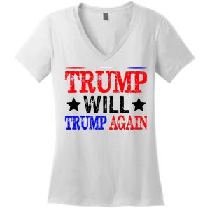 Trump Will Trump Again Women's V-Neck T-Shirt