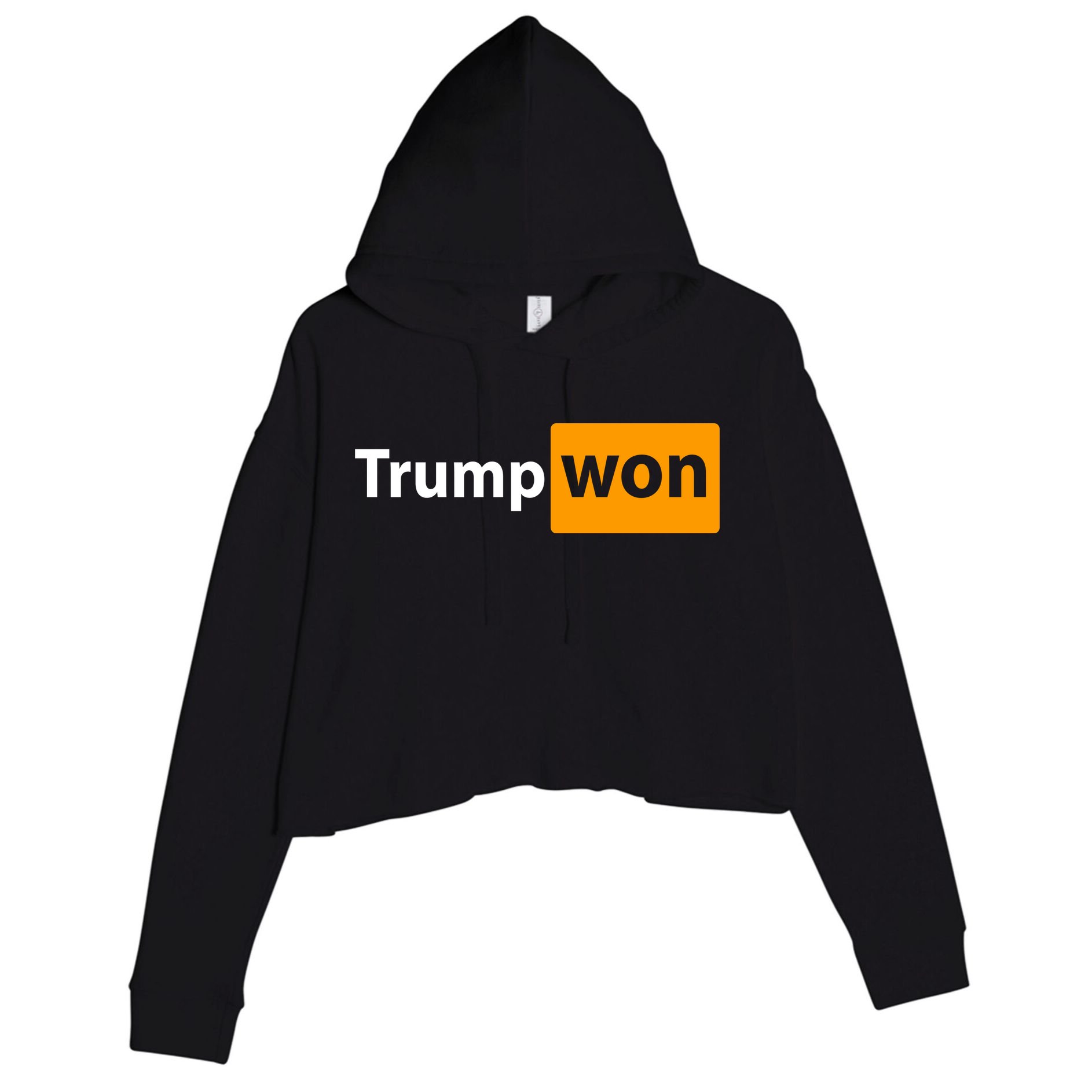 Trump Won Crop Fleece Hoodie