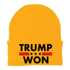 Trump Won 2021 Election Pro Trump Knit Cap Winter Beanie