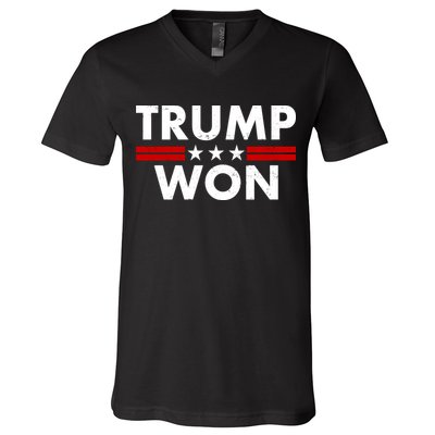 Trump Won 2021 Election Pro Trump V-Neck T-Shirt