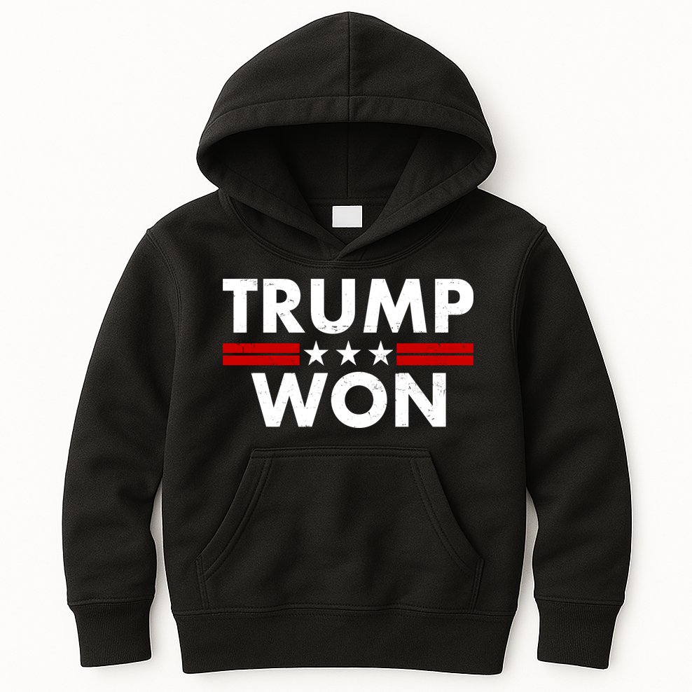 Trump Won 2021 Election Pro Trump Kids Hoodie