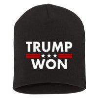 Trump Won 2021 Election Pro Trump Short Acrylic Beanie