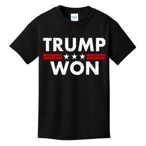 Trump Won 2021 Election Pro Trump Kids T-Shirt