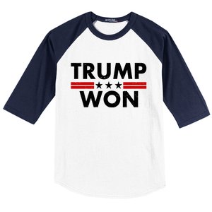 Trump Won 2021 Election Pro Trump Baseball Sleeve Shirt