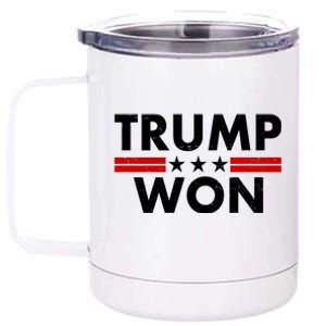 Trump Won 2021 Election Pro Trump 12 oz Stainless Steel Tumbler Cup