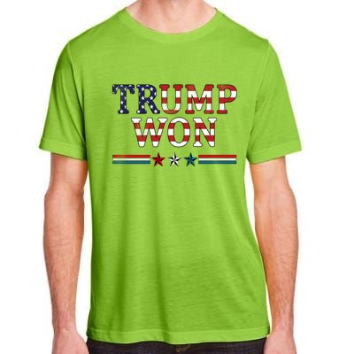 Trump Won American Flag Pro Republican Adult ChromaSoft Performance T-Shirt