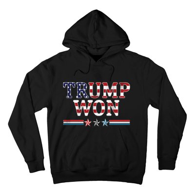 Trump Won American Flag Pro Republican Hoodie