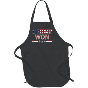 Trump Won American Flag Pro Republican Full-Length Apron With Pockets